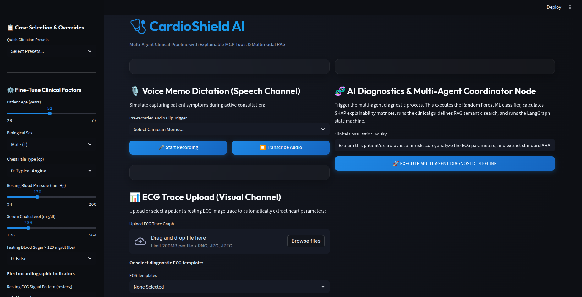 Cardioshield AI architecture diagram